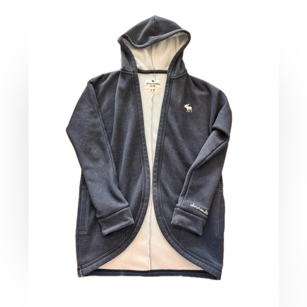 Abercrombie Kids Girls Hooded Cardigan Sweatshirt Open Front Size 9/10